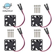 4PCS Brushless CPU Cooling Fan Heatsink Cooler Radiator 3.3V 5V for Raspberry Pi4 Pi3 B+, Pi 3, Pi 2