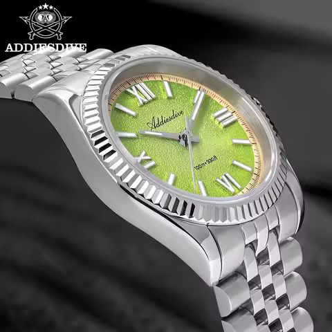 ADDIESDIVE Original 36mm VH31 Men Quartz Watch Sapphire Crystal 10Bar Dive Relogio Luxo Masculino Fa