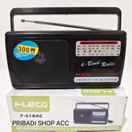 Radio FLECO Portable F-618AC/DC 4 BAND FM-AM-SW-TV /Radio Portable