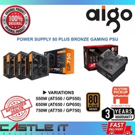 Aigo AT550 AT650 AT750 GP750 GP650 GP550 Power Supply 80 Plus Bronze Gaming PSU 550W 650W 750W