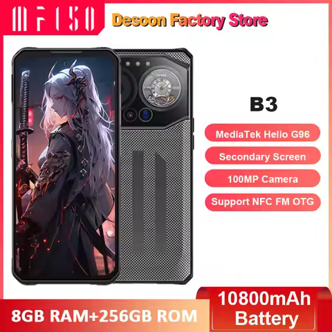 IIIF150 B3 Rugged Phone MTK G96 Android 14 Smartphone Dual Display 8GB RAM 256GB ROM 100MP Camera 10