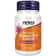 now Vitamin D-3 5000iu 120softgels วิตามินดี3