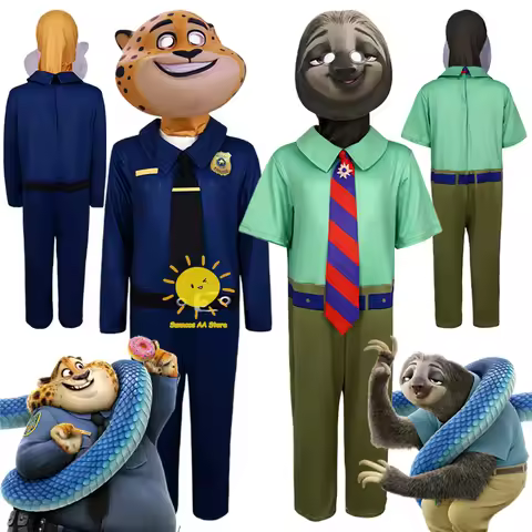 Beast Kingdom Zootopia 2 Cosplay Flash Benjamin Cosplay Costumes Bodysuit Tie Benjamin Flash Mask Ha
