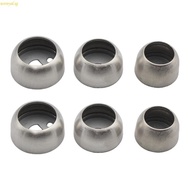 weroyal Stainless Steel Pole Socket Flange Rod Holder Wall Mount  Bracket for Closet Wardrobe Shower Curtain Rod Silver