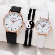 Couple Crystal Watch Waterproof Analog Wristwatch Stylish Gift for Men and Women