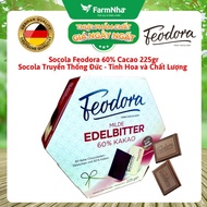 Feodora Dark Chocolate 60% Cocoa 225gr Paper Box - Traditional German Essence Quality