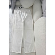 Quần jean nữ ống rộng màu trắng Bigsize 40-90kg kiểu dáng suông ống rộng quần bò nữ ống rộng dáng xu