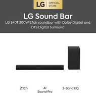 LG S40T 300W 2.1ch soundbar with Dolby Digital and DTS Digital Surround