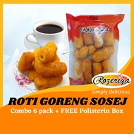 Rozeriya Roti Sosej | 10 pcs | 6 PACK CAN MIX + FREE Polisterin Box