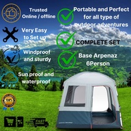 Arpenaz Camping Tent Base Arpenaz 6 Person Tent with Poles Camping tents with Living Room