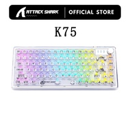 ATTACK SHARK K75 82 Keys Transparent Mechanical Keyboard Customized Wired Rgb
