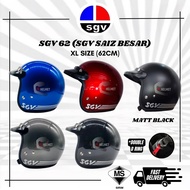SGV HELMET SGV 62 SPECIAL SIZE XL(3 button)Topi Keledar SGV Helmet Sesuai Kepala Besar