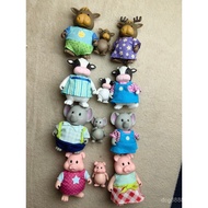 Animal family plush toys, forest playhouse, animal tree family, loose goods