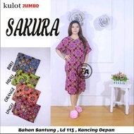 Medan Baju Tidur Busui Kancing Depan Setelan Wanita Jumbo Sakura -