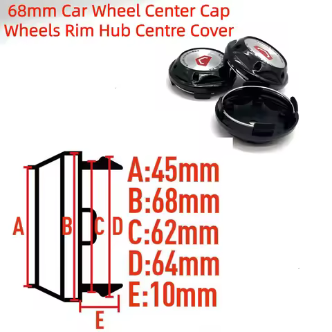 4pcs/Set 68mm (Fit 45mm Sticker) For VOSSEN Wheel Center HubCaps Car Emblem Logo Rims Cover Car Badg
