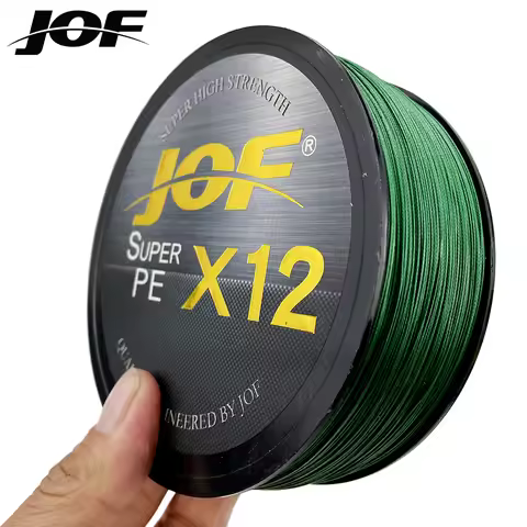 JOF 12 Strands 500M 300M 100M PE Braided Fishing Line Tresse Peche Saltwater Fishing Weave Multifila