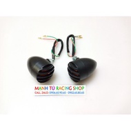 bag of cafe race turn signals with striped duck seeds - 5894