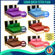 Cadar Queen Fitted Plain OLI COLLECTION Cadar Tak Berbulu Berbiji Tahan Lasak