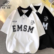 Unisex loose-fitting loose-fitting polo shirt - emsm