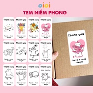(OIOI - 14) 30 cute mixed gift box sealing stickers, gift bag stickers, packaging stickers, customer