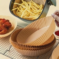 50ชิ้นกระดาษรองหม้อทอด Air fryer แบบใช้แล้วทิ้งกระดาษ parchment สำหรับอบปิ้งย่างน้ำมันไมโครเวฟกันน้ำบรรจุภัณฑ์ตุ่ม