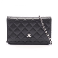 【二手】香奈兒 (Chanel) CHANEL 單肩包 Matelasse AP0250 黑色魚子醬紋小牛皮（粒面小牛皮）Matelasse 鏈條錢包 女士二手 A