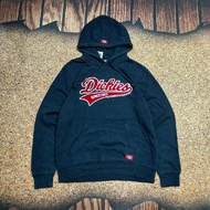 pullover hoodie DICKIES big logo velvet navy casual bagus size L