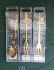 HK Disneyland  小飛象Dumbo & 貓畫家小東尼Gelatoni 小餐具 叉仔＆匙