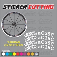 Cutting sticker - JOSEPH KUOSAC 20 inch Bicycle Rim decal sticker