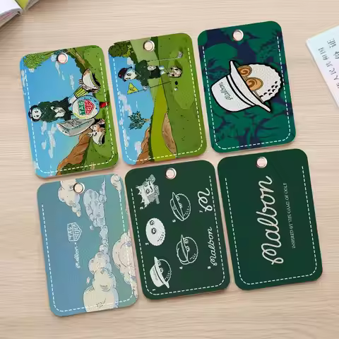 Fashion Golf MALBON Anime Keychain With Access Card Holder, Bus Pass & Meal Card ID Bank Card Protec