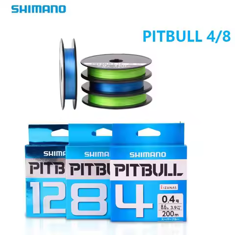 SHIMANO Original Fishing Line PITBULL X4 X8 150M 200M Green Blue Braided Wire PE Material Multifilam