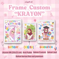 [1st anniversary] Graduation gift, birthday frame, engagement, anniversary unique premium cute crayo