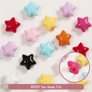 5Pcs Cute Fat Monte Star Beads Mix Rainbow Premium DIY Crafting Accessories DIY Crafting