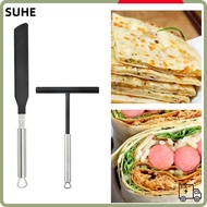 SUHE French Crepe Spreader, T Shape Non Stick Cake Spreader,  With Hanging Hole Stainless Steel Panc