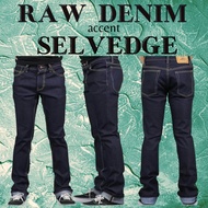 Wfljeans Raw Denim Stittching Men's Jeans Raw Denim Stitching Accent Selvedge Bootcut Denim