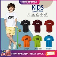 CT52 Vans Big Logo Kids T-Shirt Unisex Female&Male 100% Cotton; Baju Kanak-kanak Lelaki & Perempuan 
