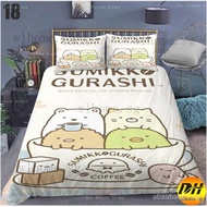 Sumikko gurashi Bedsheet Pillowcase Single/Super single/Queen/King Sumikko gurashi Bed Set Fitted Bedsheet Cartoon Beddings Korean Cotton