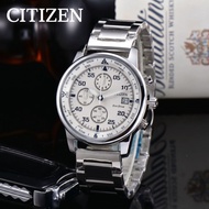 Jam Tangan Lelaki 100% Original Japan CITIZEN Luxury Chronograph Dial Stainless Steel Watch Aviator 