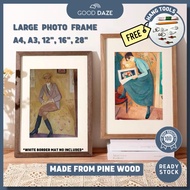 【GOOD DAZE】Solid Wood Large Photo Frame Poster Frame A4 10R A3 30x40 50x70 Frame Besar Kosong Hiasan