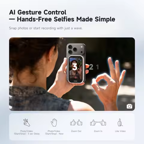 COLBOR XView M4 Ai Magnetic Phone Selfie Monitor Screen for iPhone 17 pro Android Smartphone Rear Ca
