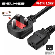 IEC C19 Power Cord 3 x 2.5mm ² 16A UK Plug Machine Data Server Rack UPS PDU Power Supply Cable