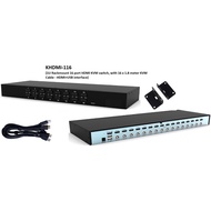 16 port HDMI KVM switch - 1U Rackmount, with 16 x 1.8 meter KVM Cable - HDMI+USB interface (Model: KHDMI-116)