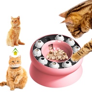 Interactive Cat Slow Feeder Bowl, Cat Treat Puzzle Feeder, Brain Stimulation, Pet Puzzle Toys, for H