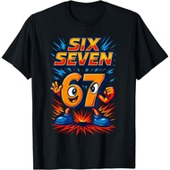 Funny Six Seven Italian Brainrot 6 7 Meme T-Shirt Unisex Tee