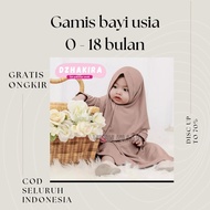 Gamis bayi 0 6 bulan - Gamis bayi perempuan usia 0 sampai 18 bulan / Dress anak lucu / Baju muslim anak perempuan