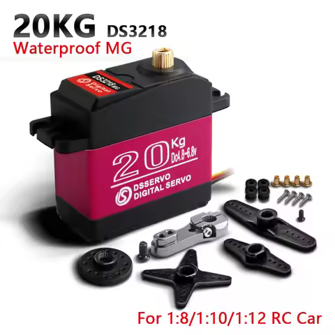 DS3218MG 20KG High Torque Metal Digital Servo 180-Degree Robot Arm Suitable for RC Climbing Car