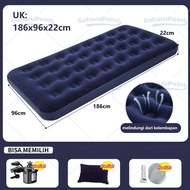 Kasur Angin Termasuk Bantal/Kasur Angin Queen Biru Kasur Tiup Air Bed Queen Size Paket Air Bed Doubl