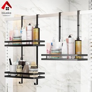 Shower Caddy Hanging Shelf with Hooks Suction Cups Stainless Steel Hanging Door Shower Rack Rustproo