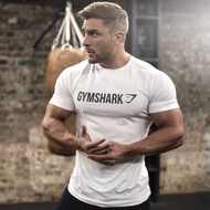 New Style Ready Stock Gymshark Men Women Sports Casual Pure Cotton Showing Figure Round Neck Short Sleeves