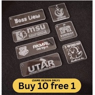 Buy10F1 CUSTOMISED Keychain Engraving/Name Custom Made Acrylic / Custom Keychain / Corporate Gift ar